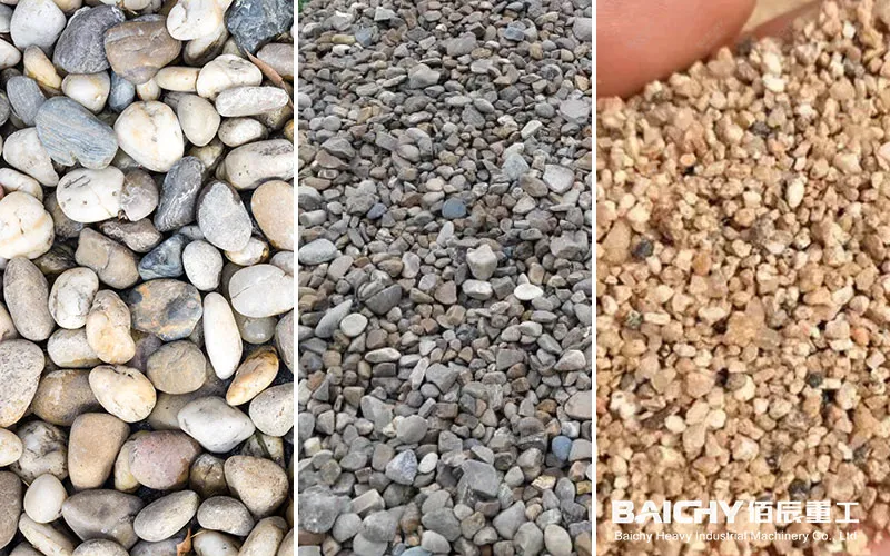 Дробление речного камня