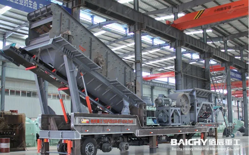Мобильная дробильная установка 4-в-1 Baichy Heavy Industry производительностью 50-150 тонн в час