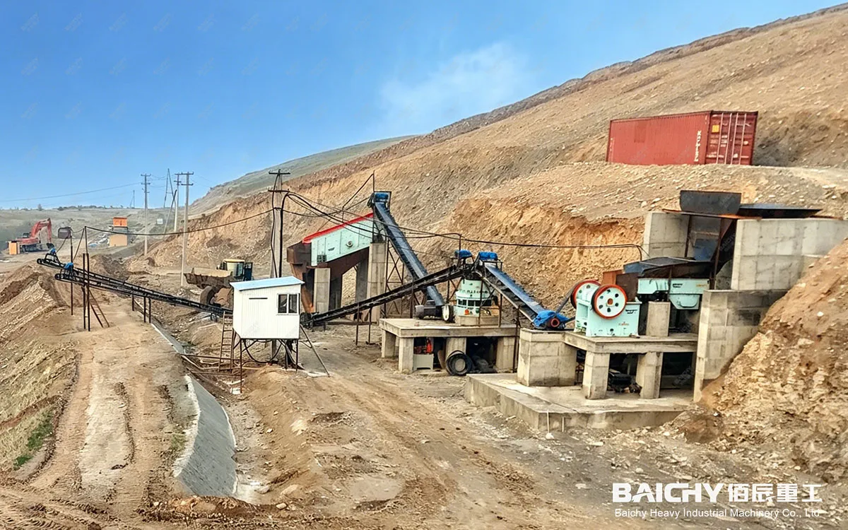 100tph crushing production line site