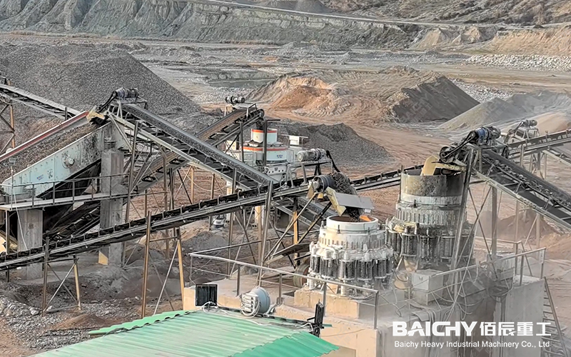 установка для дробления гранита производительностью 200–300 тонн в час